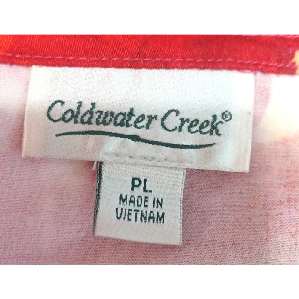 Coldwater Creek Women's Loud Colorful Button Jacket Blazer Petite Sz PL Unlined